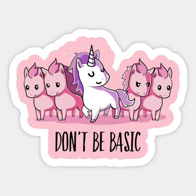 don´t be basic Sticker by Kiberly